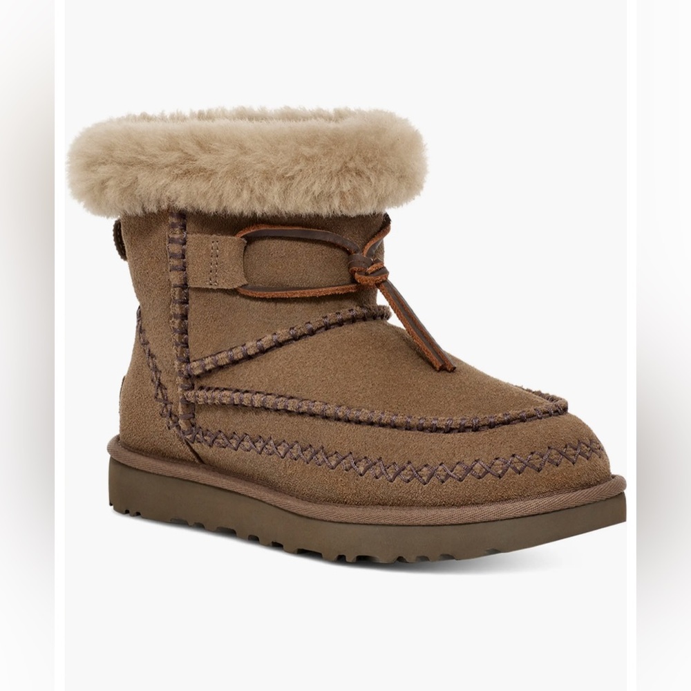 Ugg Classic Mini Alpine Boot Sz 7 Hickory New Bailey Butte Tasman Telfair timber